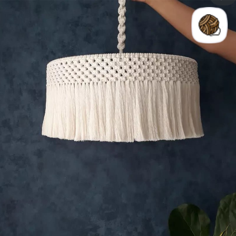 لوستر مکرومه بافی مدل عروس - وبسایت مکرومه