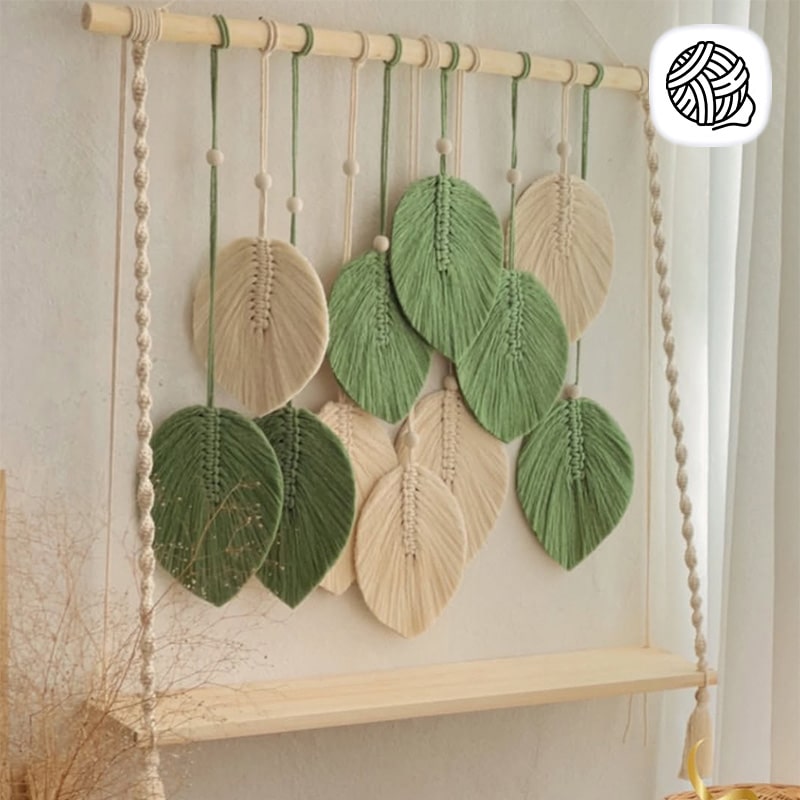 شلف مکرومه بافی 50cm مدل 11 برگ - وب سایت مکرومه