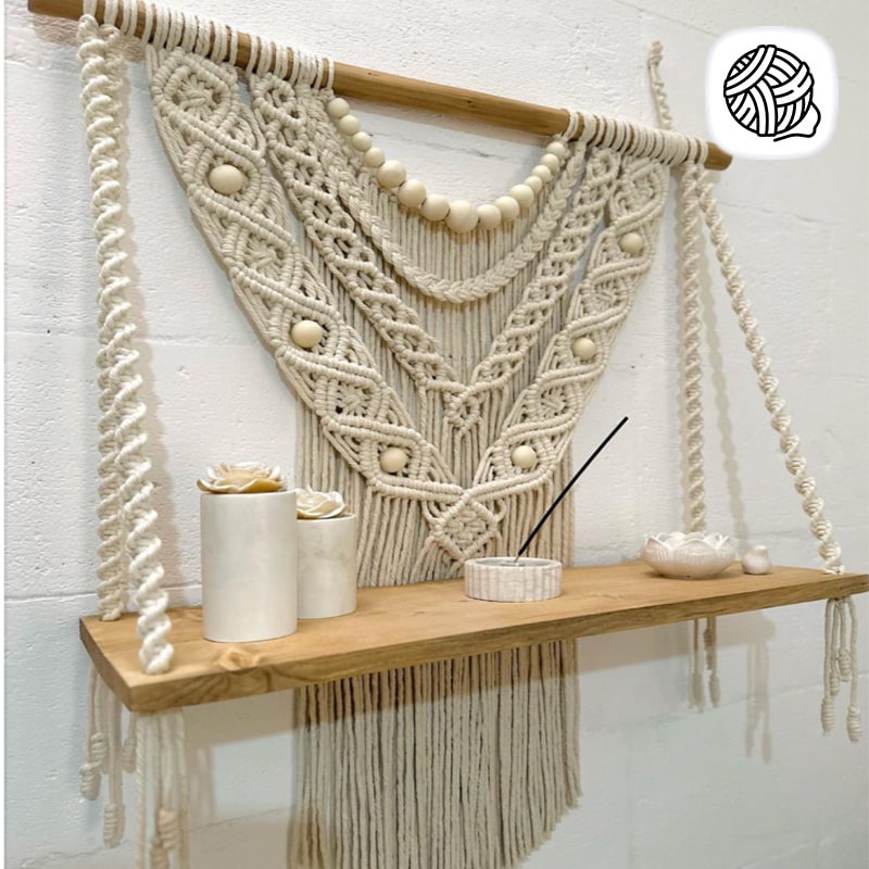 شلف مکرومه بافی مدل پرنسس 50cm - وب سایت مکرومه