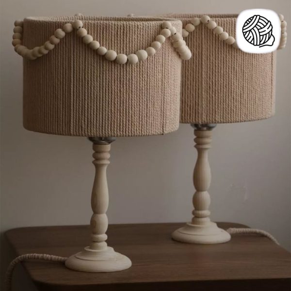 آباژور مکرومه بافی مدل آویز چوب کد 02 02 - فروشگاه مکرومه
