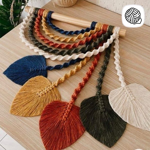 دیوار کوب مکرومه بافی مدل رنگین کمان کد 03 - فروشگاه اینترنتی مکرومه