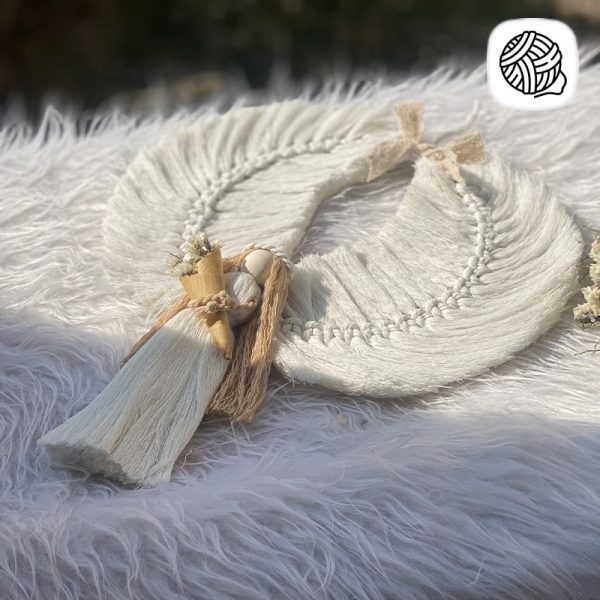 دیوار کوب مکرومه بافی مدل فرشته کد 01 02 - فروشگاه مکرومه