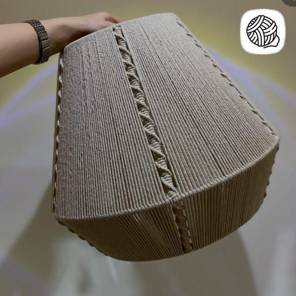 لوستر مکرومه بافی مدل الماس - فروشگاه مکرومه