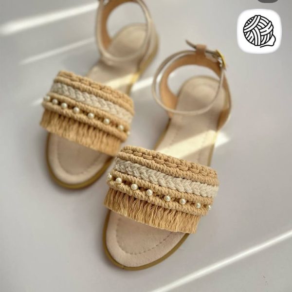 صندل مکرومه بافی زنانه مدل لیدا - فروشگاه مکرومه