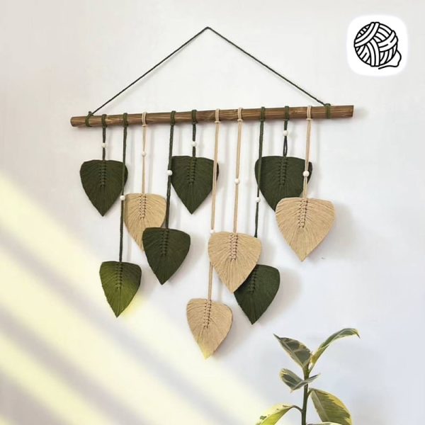 دیوار کوب مکرومه بافی طول 80 cm مدل مانترَه - فروشگاه مکرومه