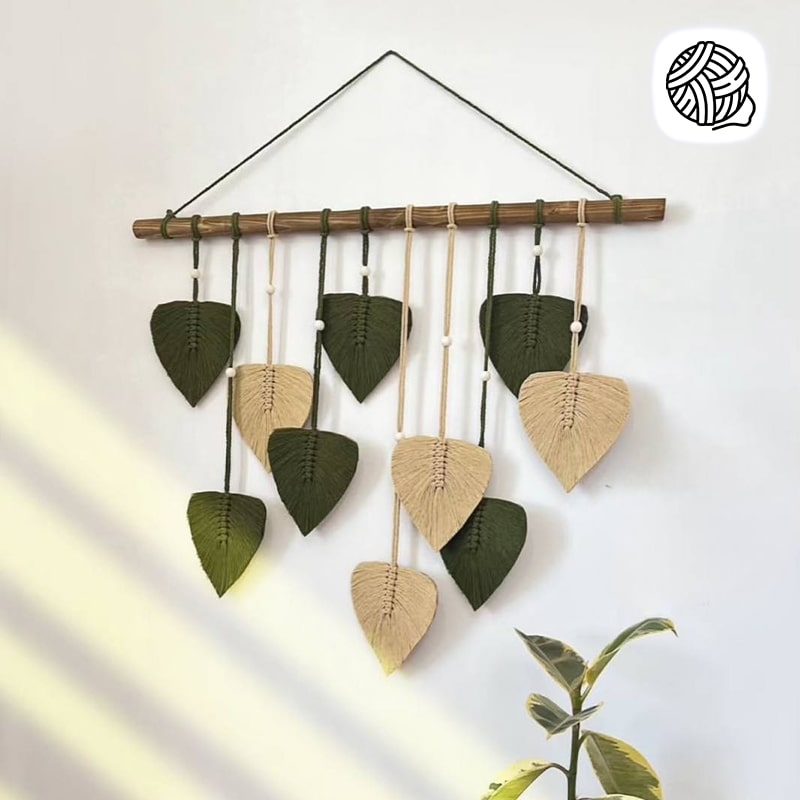 دیوار کوب مکرومه بافی طول 80 cm مدل مانترَه - فروشگاه مکرومه