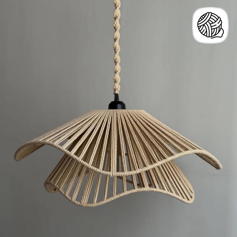 لوستر لاله نخ مکرومه سایز 70 - فروشگاه مکرومه