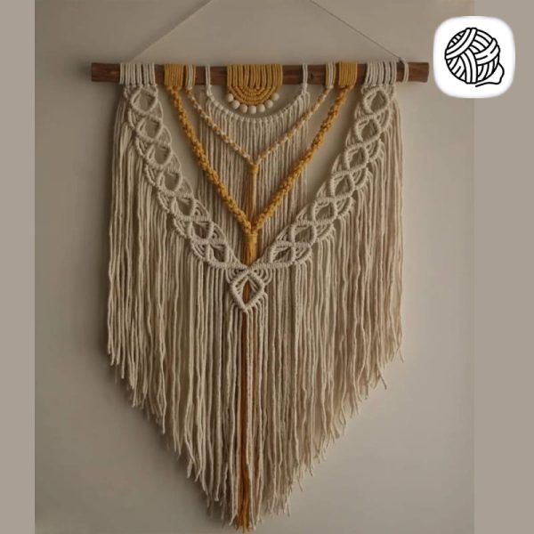 دیوار کوب مکرومه بافی مدل شیدبانو - فروشگاه مکرومه
