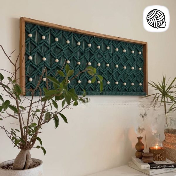 دیوار کوب مکرومه بافی مدل گهرنگار - فروشگاه مکرومه
