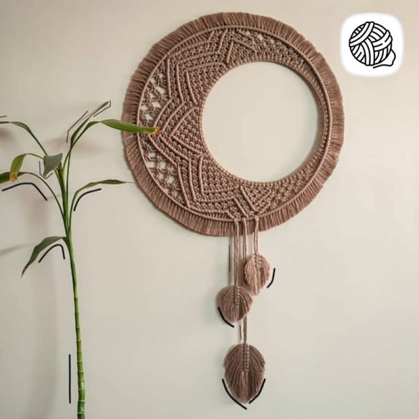 دیوار کوب مکرومه بافی مدل پریماه - فروشگاه مکرومه